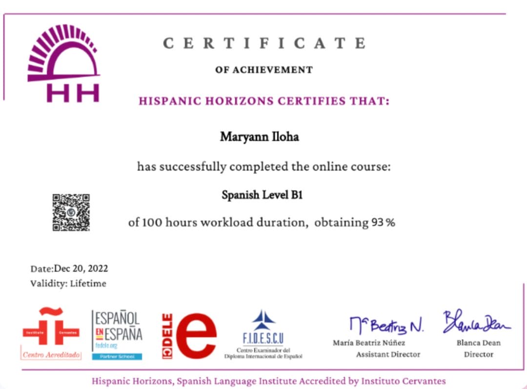 spanish online certification 